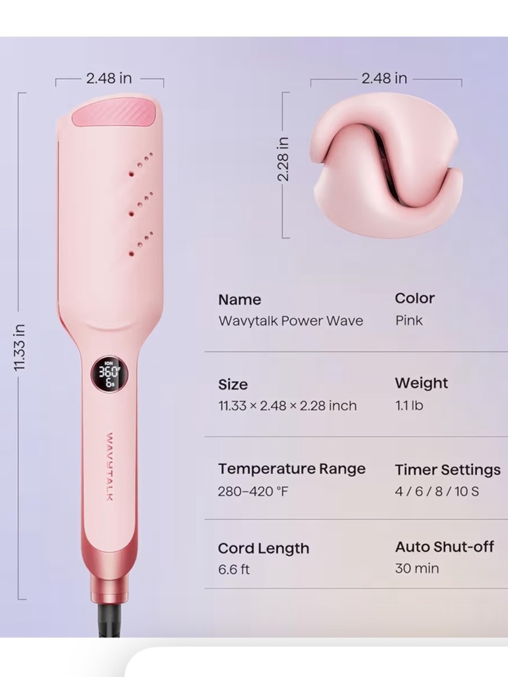 Wavy Talk Hair Waver/Crimper pink - Picture 11 of 11